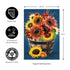 Barrel Of Blooms & Pumpkins Burlap House Flag