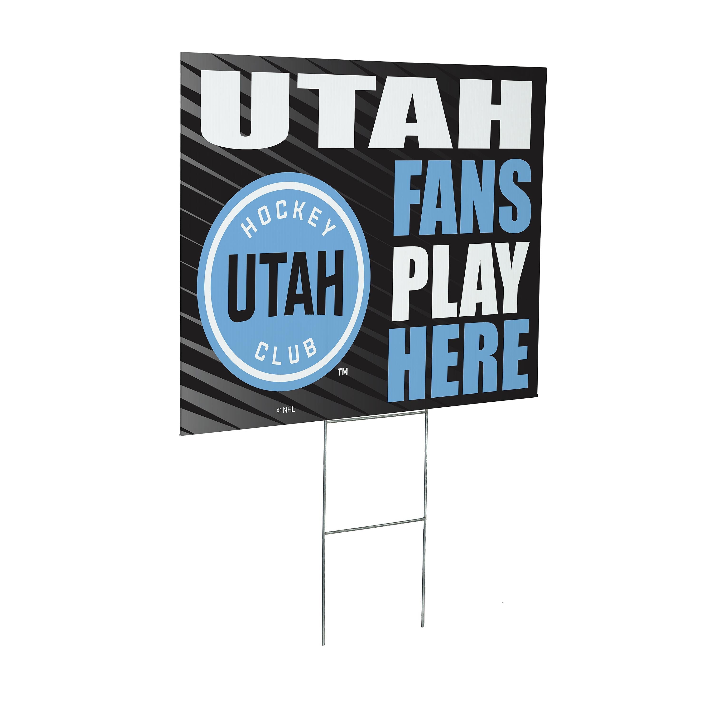 Utah Hockey Club Coroplast Yard Sign "Fans Play Here"