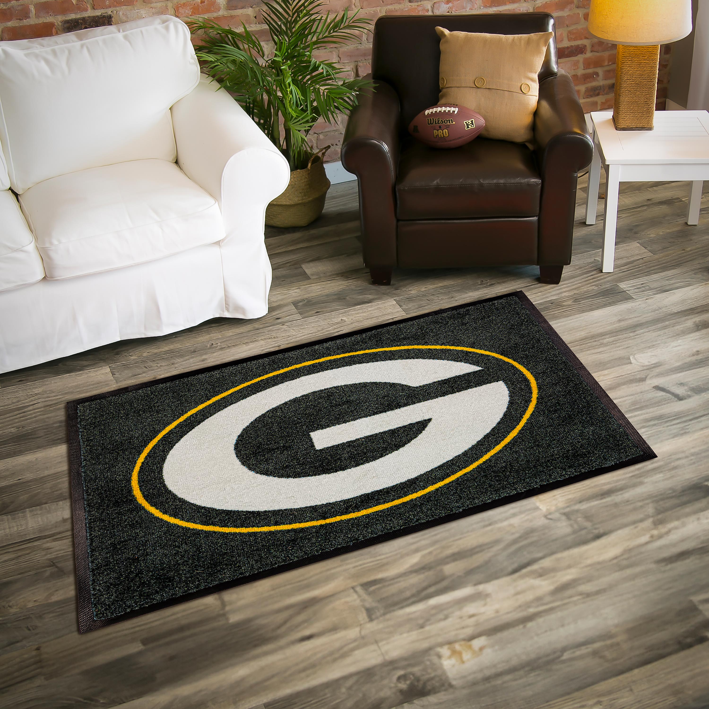 3'x5'  Large USA Indoor Outdoor Outdoor Entryway Mat, Green Bay Packers