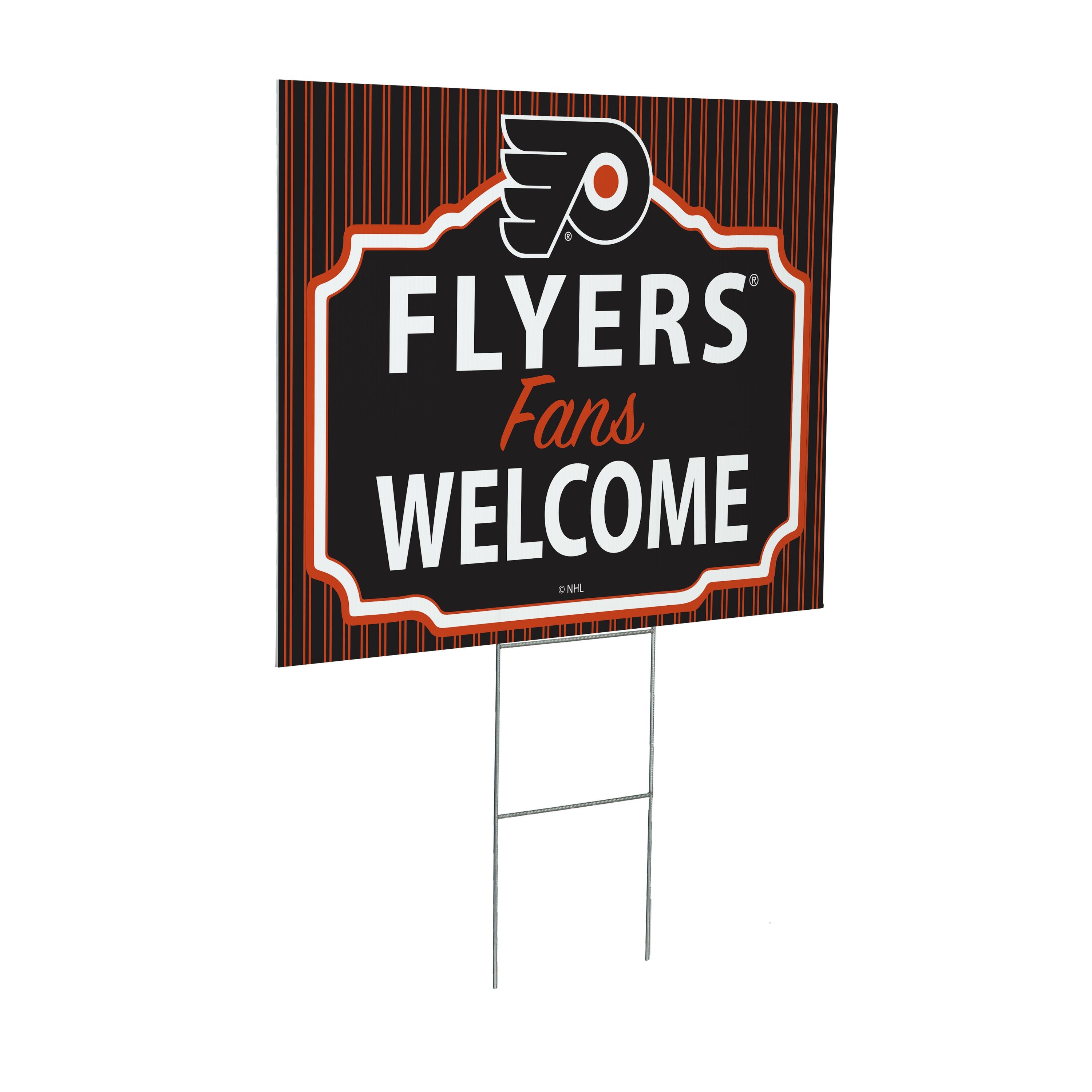 Philadelphia Flyers Coroplast Yard Sign, "Fans Welcome"