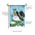 Snowman and Chickadee Applique Garden Flag