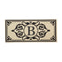 Cambridge Monogram Burlap Sassafras Switch Mat, Letter B