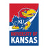 University of Kansas Burlap House Flag