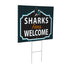 San Jose Sharks Coroplast Yard Sign, "Fans Welcome"