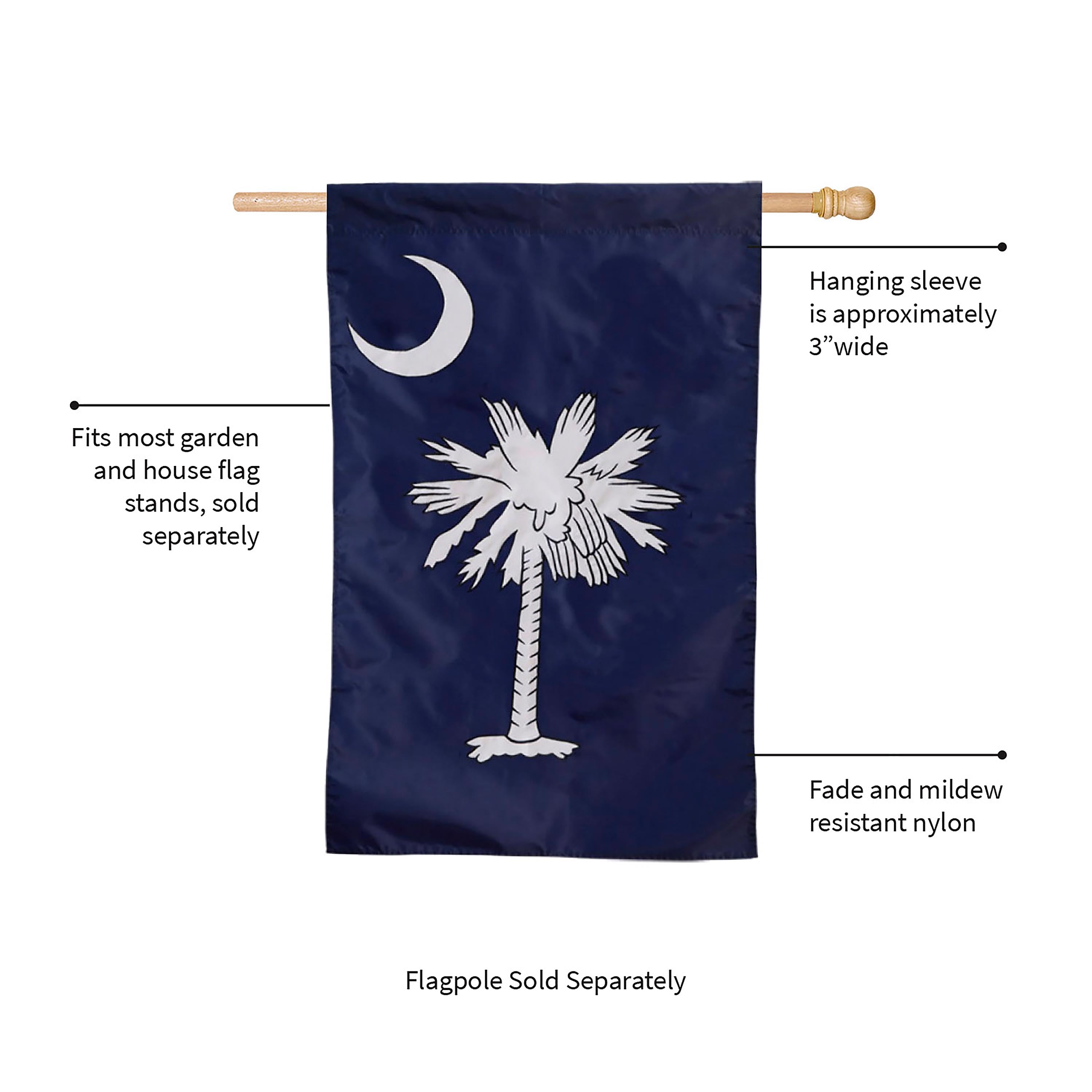 South Carolina House Applique Flag