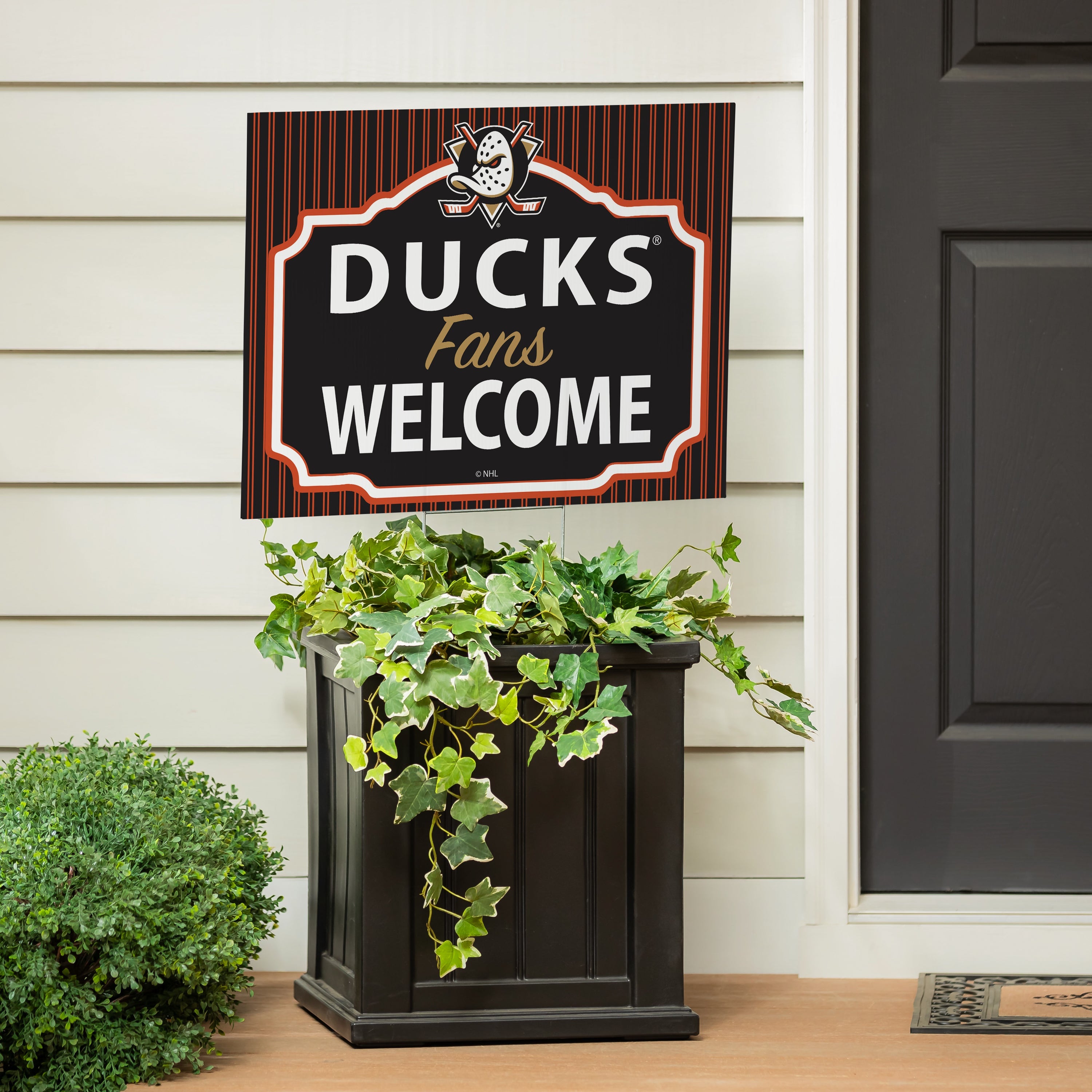 Anaheim Ducks Coroplast Yard Sign, "Fans Welcome"