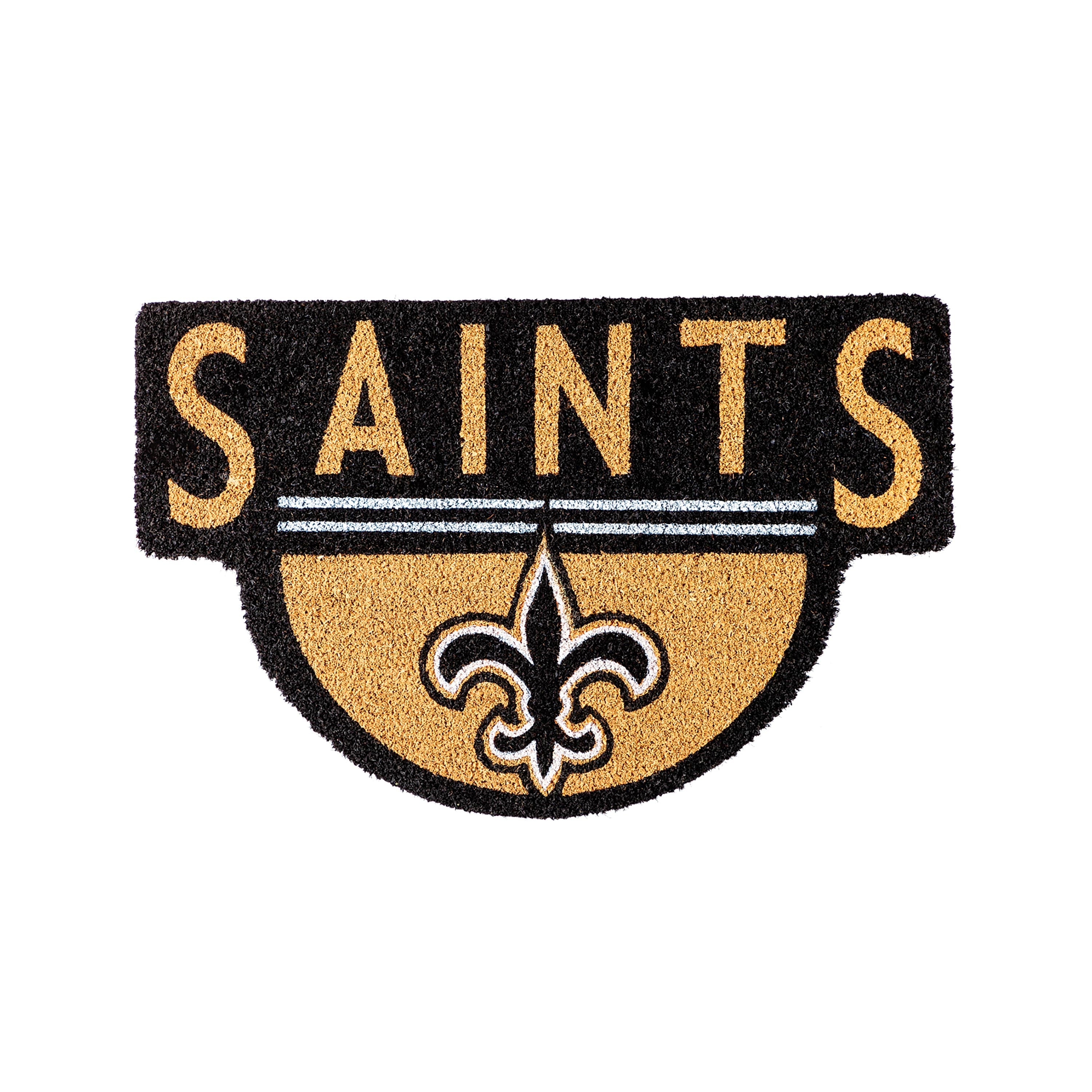 NFL Shaped Coir Door Mat, Saints