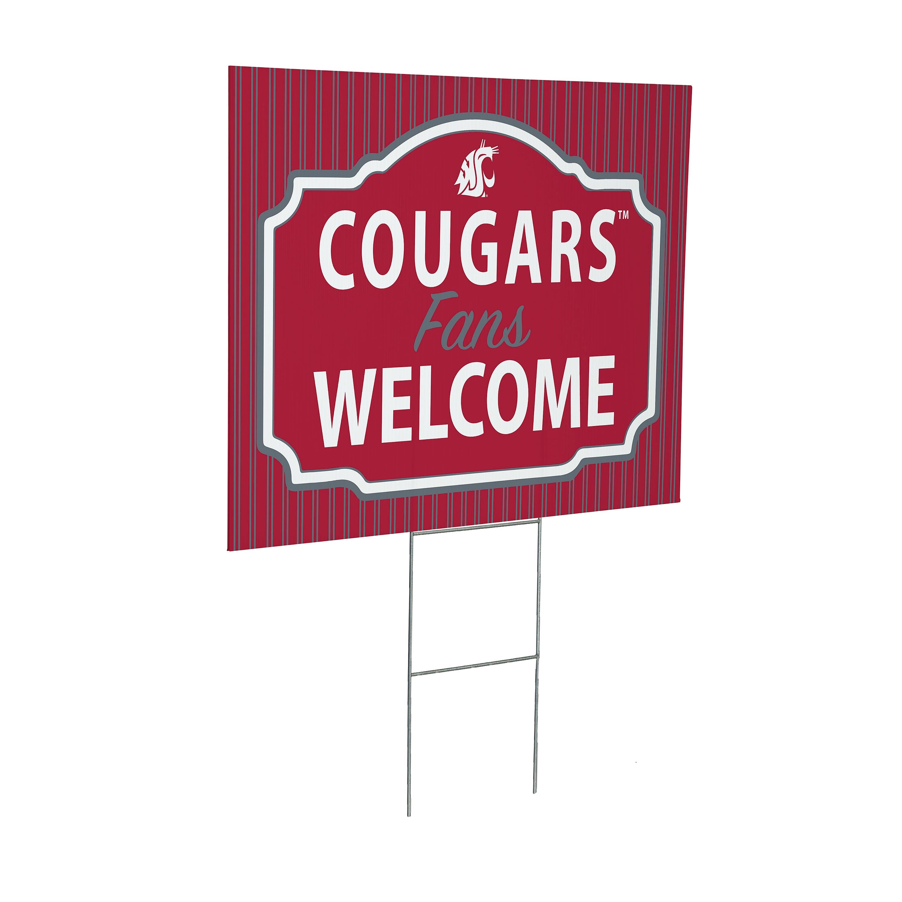 Washington State University Coroplast Yard Sign, "Fans Welcome"
