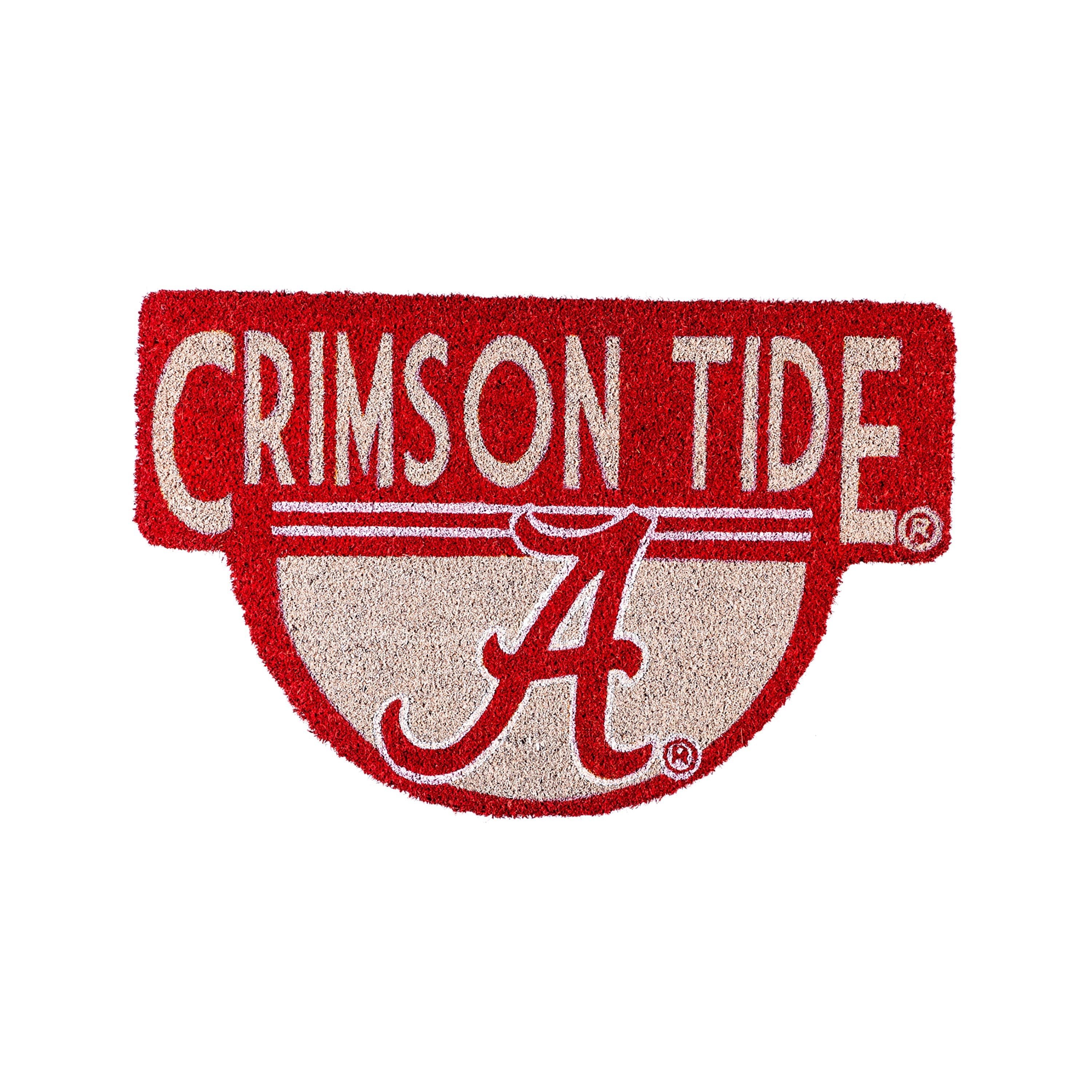 NCAA Team Shaped Coir Door Mat, Alabama Crimson Tide