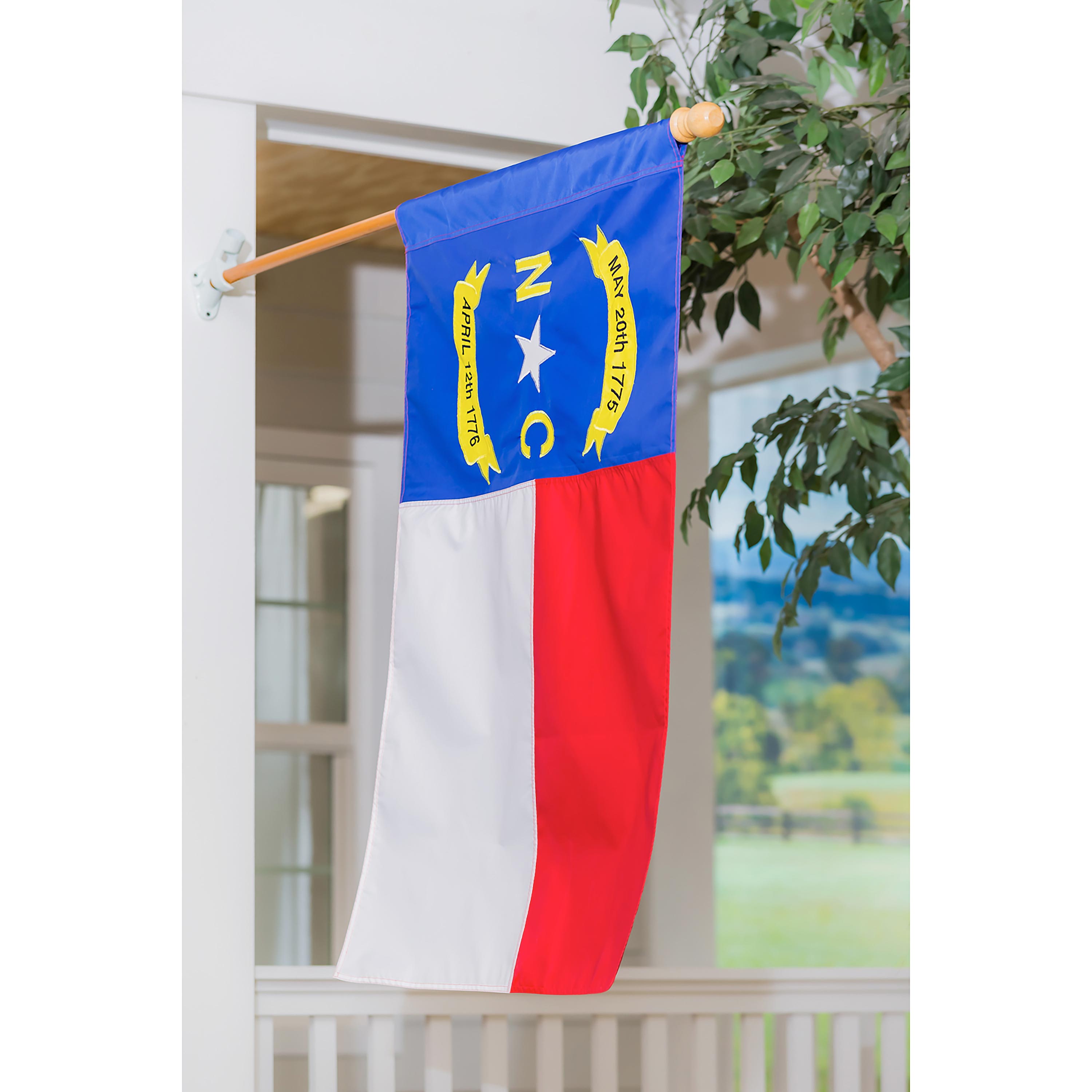North Carolina State Flag House Applique Flag