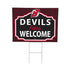 New Jersey Devils Coroplast Yard Sign, "Fans Welcome"