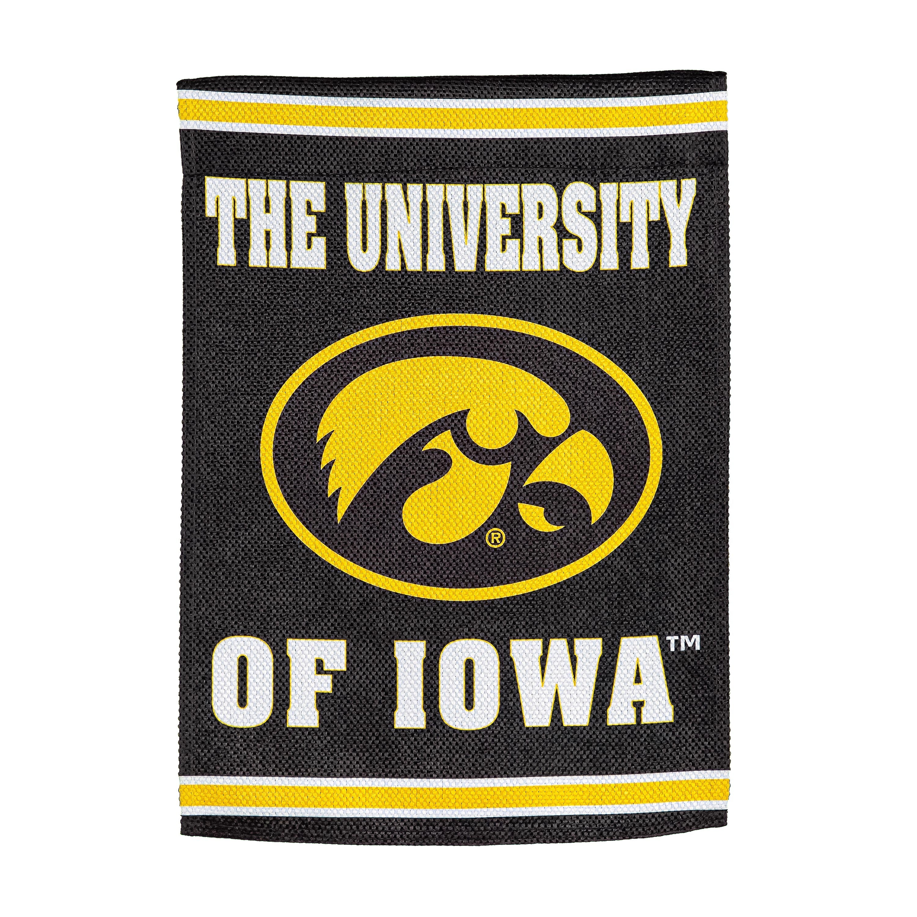 Embossed Suede Flag, House Size, University of Iowa