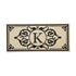 Cambridge Monogram Burlap Sassafras Switch Mat, Letter K