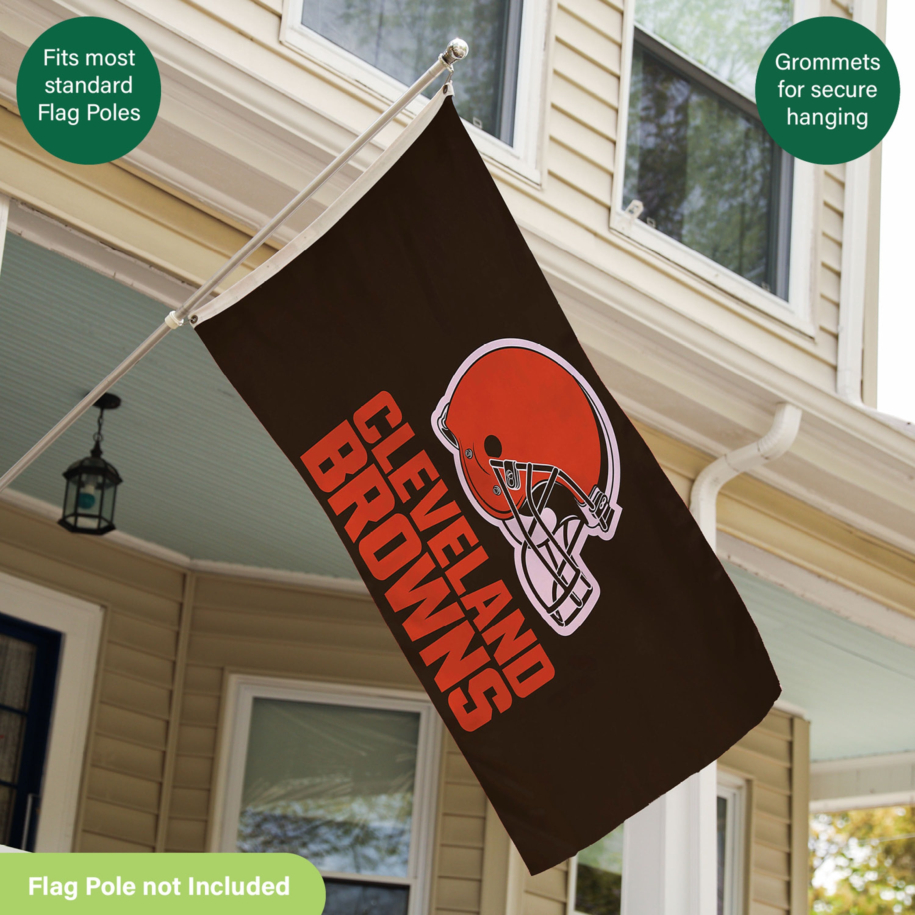 3'x5' Single Sided Flag w/ 2 Grommets, Cleveland Browns