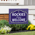 Colorado Rockies Coroplast Yard Sign, "Fans Welcome"