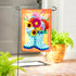 Floral Rain Boots Applique Garden Flag