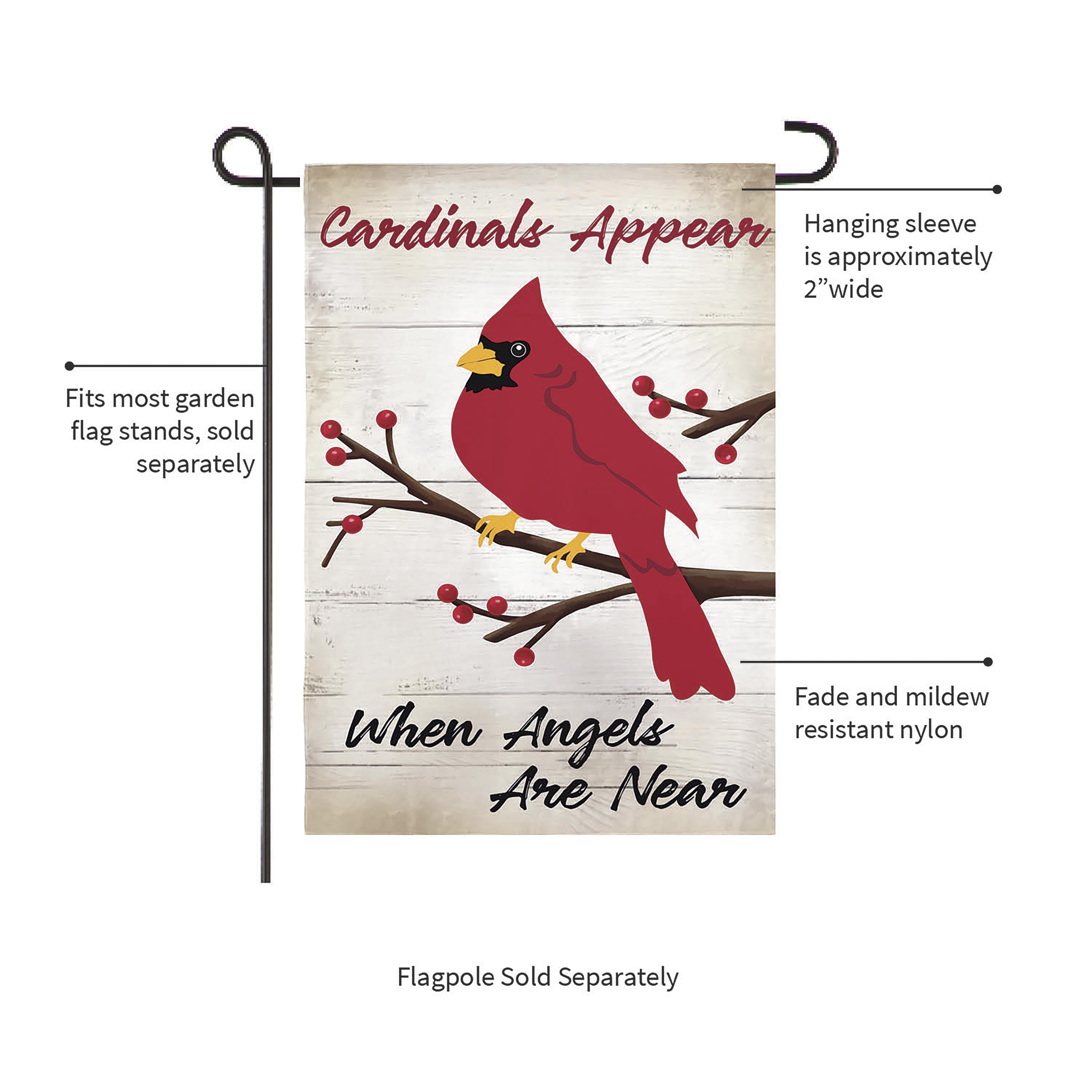 When Angels are Near Applique Garden Flag
