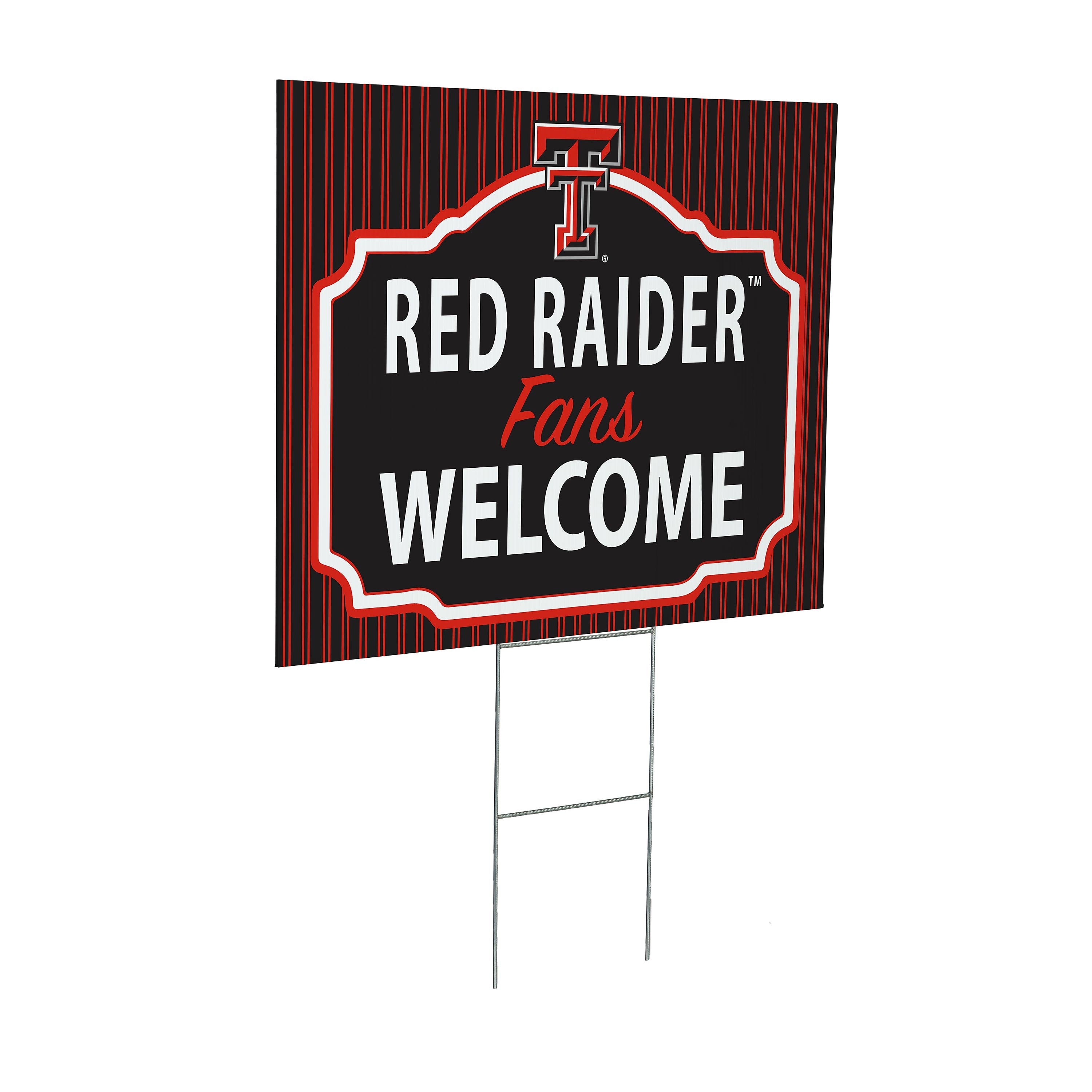 Texas Tech University Coroplast Yard Sign, "Fans Welcome"