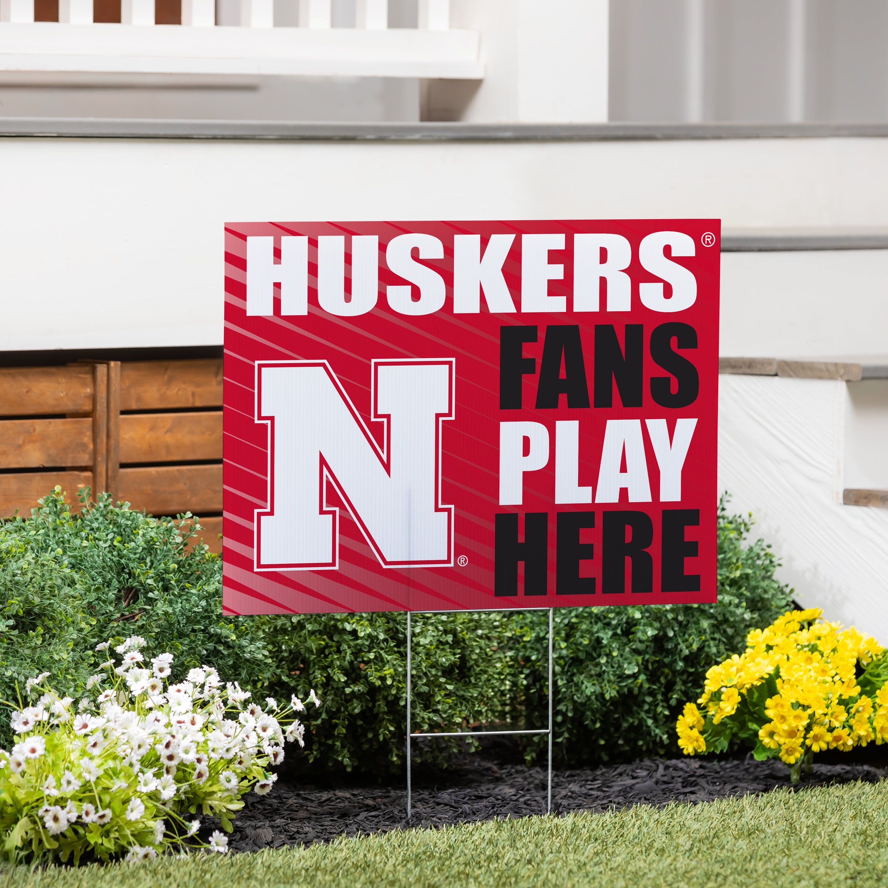 University of Nebraska Coroplast Yard Sign "Fans Play Here"