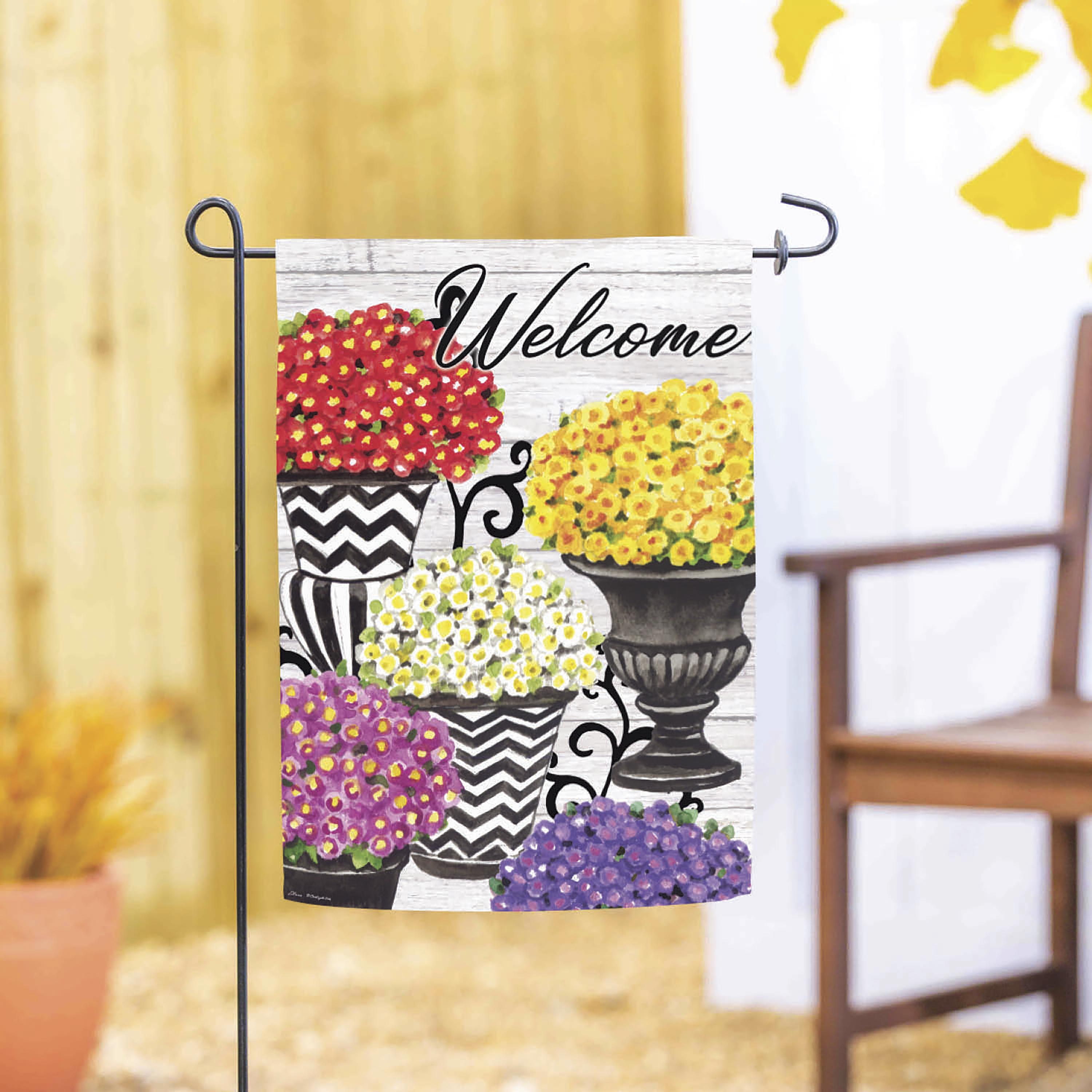 Fall Topiary Suede Garden Flag