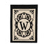 Cambridge Monogram Garden Applique Flag, Letter W