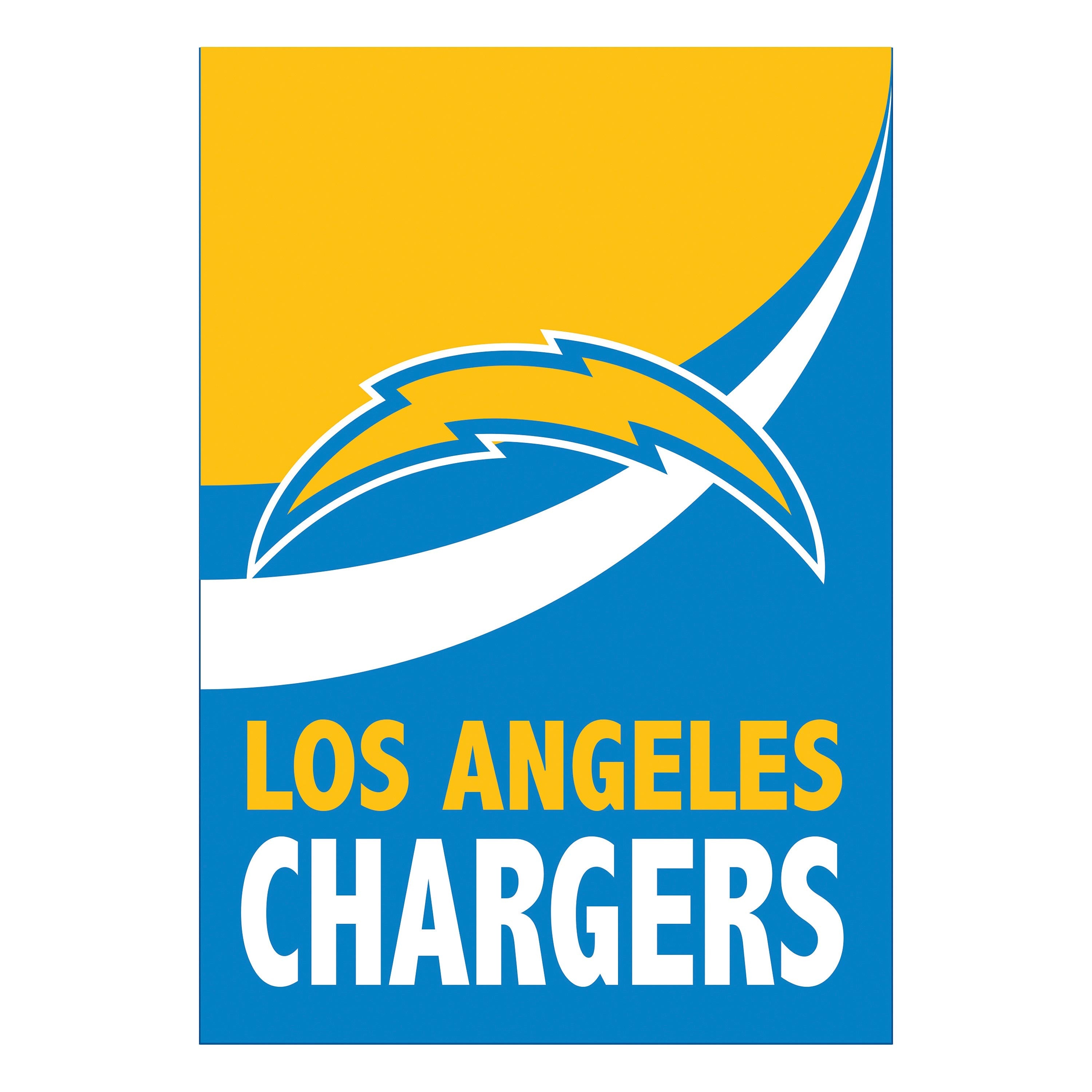 Los Angeles Chargers Burlap Flag House Size