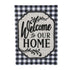 Classic Welcome Home Garden Applique Flag