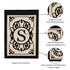 Cambridge Monogram Garden Applique Flag, Letter S