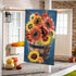 Barrel Of Blooms & Pumpkins Burlap House Flag