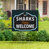 San Jose Sharks Coroplast Yard Sign, "Fans Welcome"