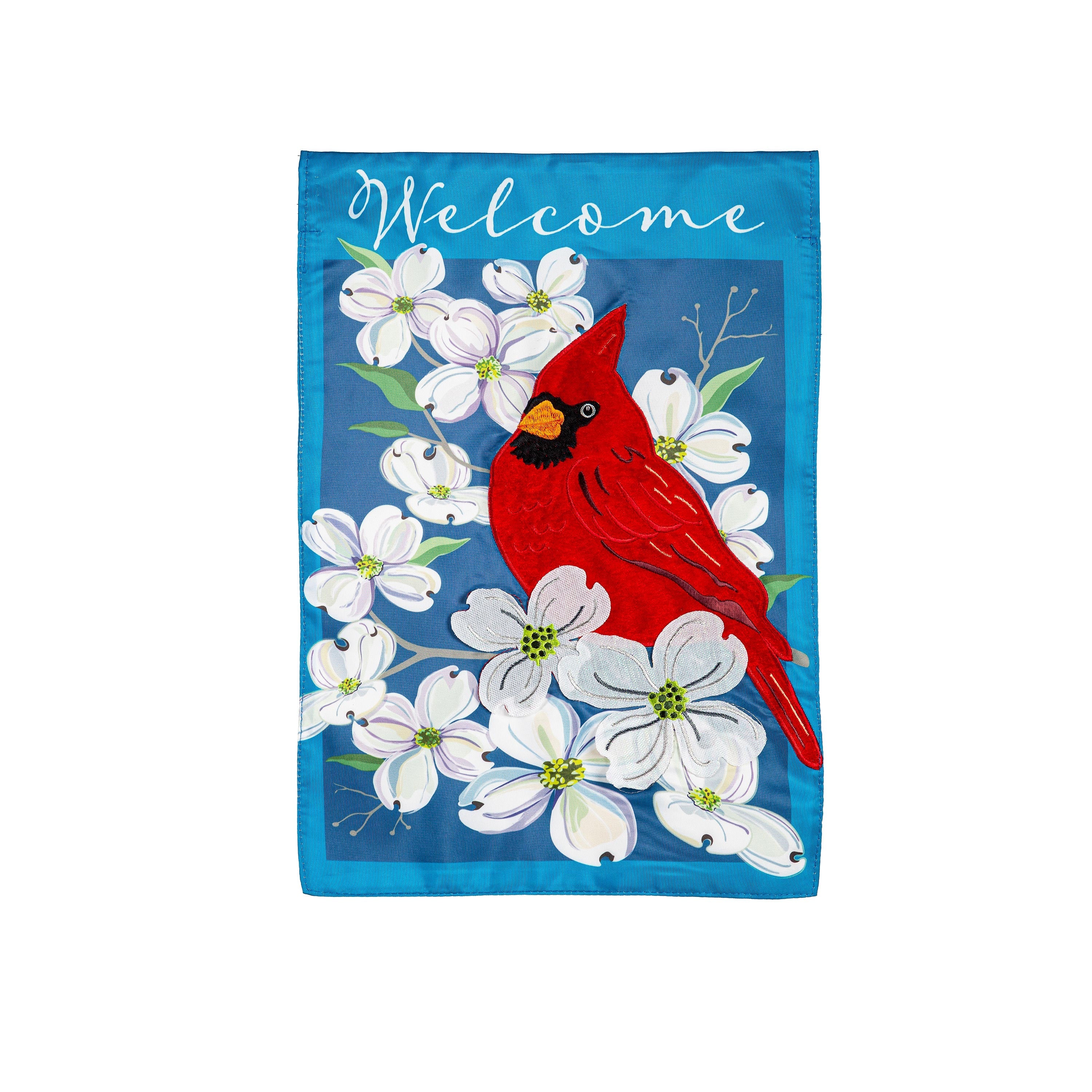 Spring Dogwood Cardinal Applique Garden