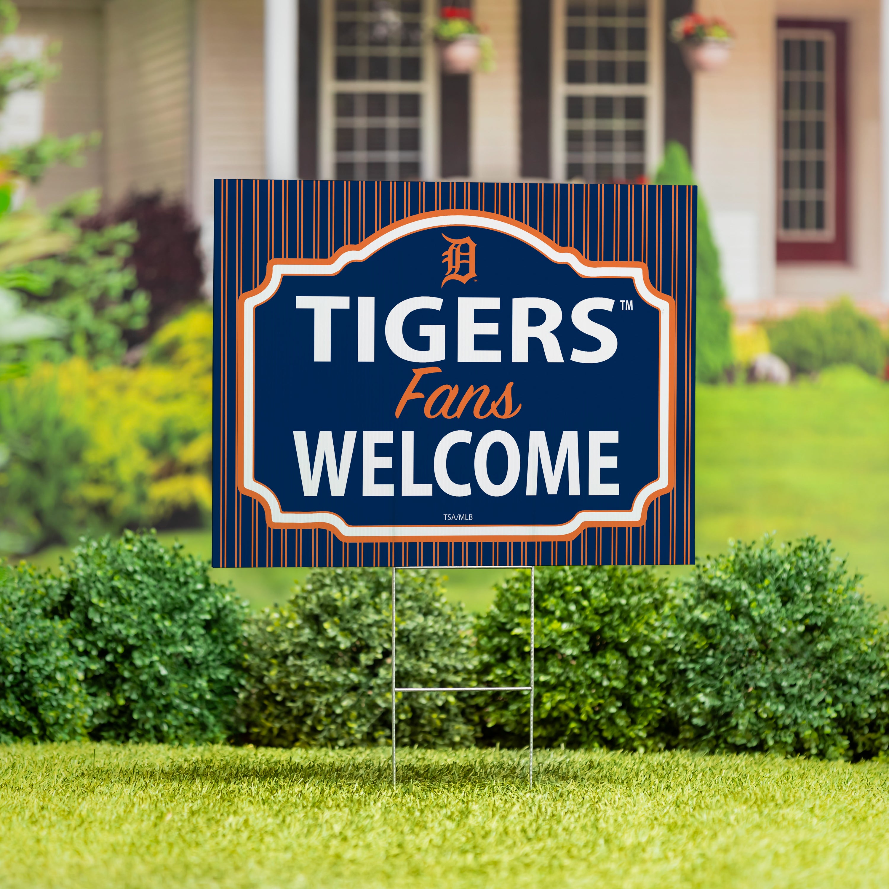 Detroit Tigers Coroplast Yard Sign, "Fans Welcome"