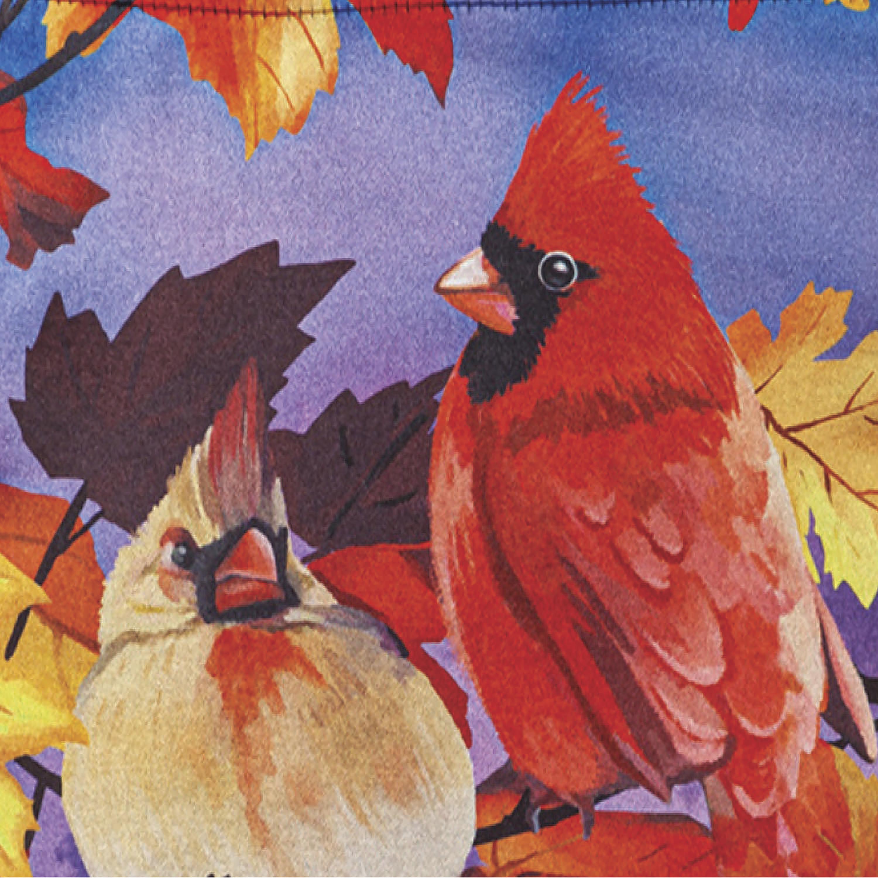 Cardinal Friends Garden Lustre Flag