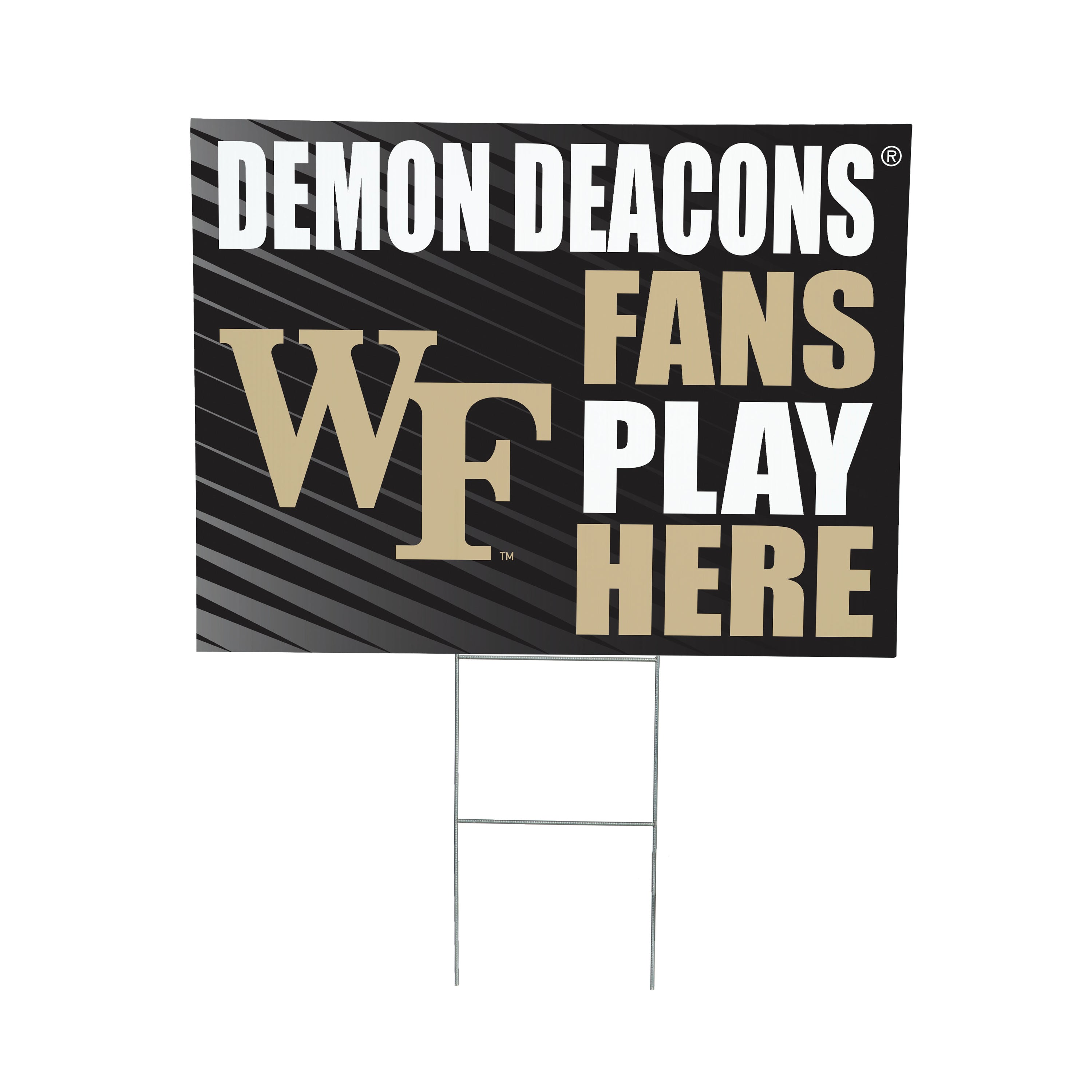 Wake Forest University Coroplast Yard Sign "Fans Play Here"