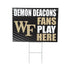 Wake Forest University Coroplast Yard Sign "Fans Play Here"