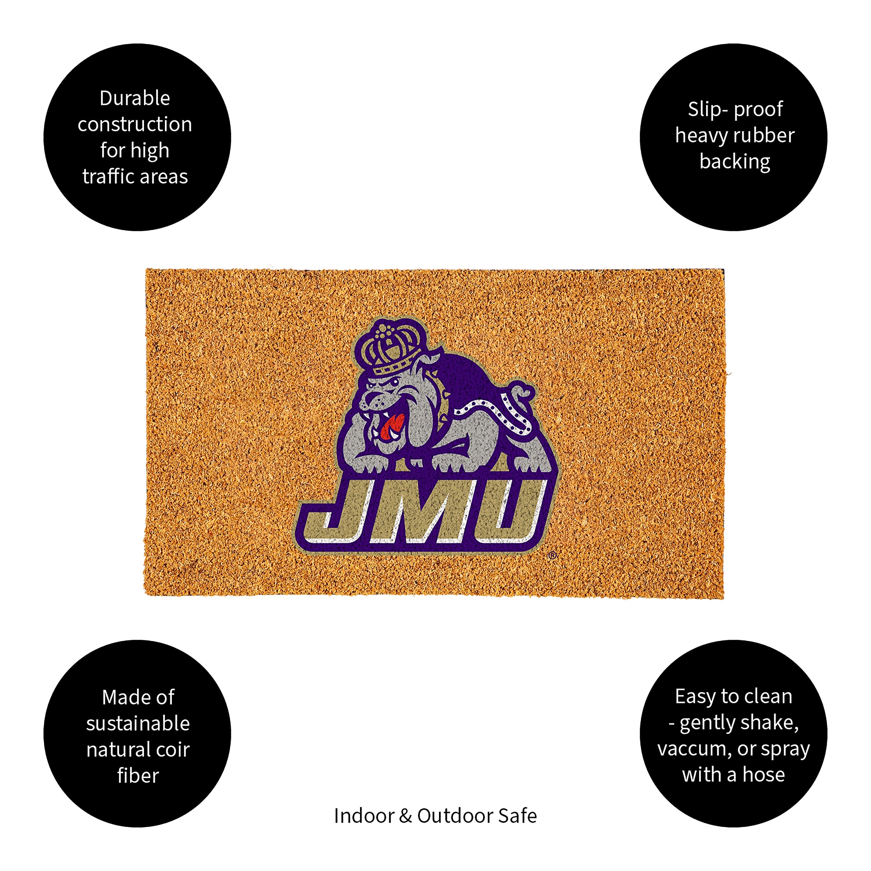 Coir Mat, 16"x28", James Madison University