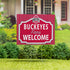Ohio State University Coroplast Yard Sign, "Fans Welcome"
