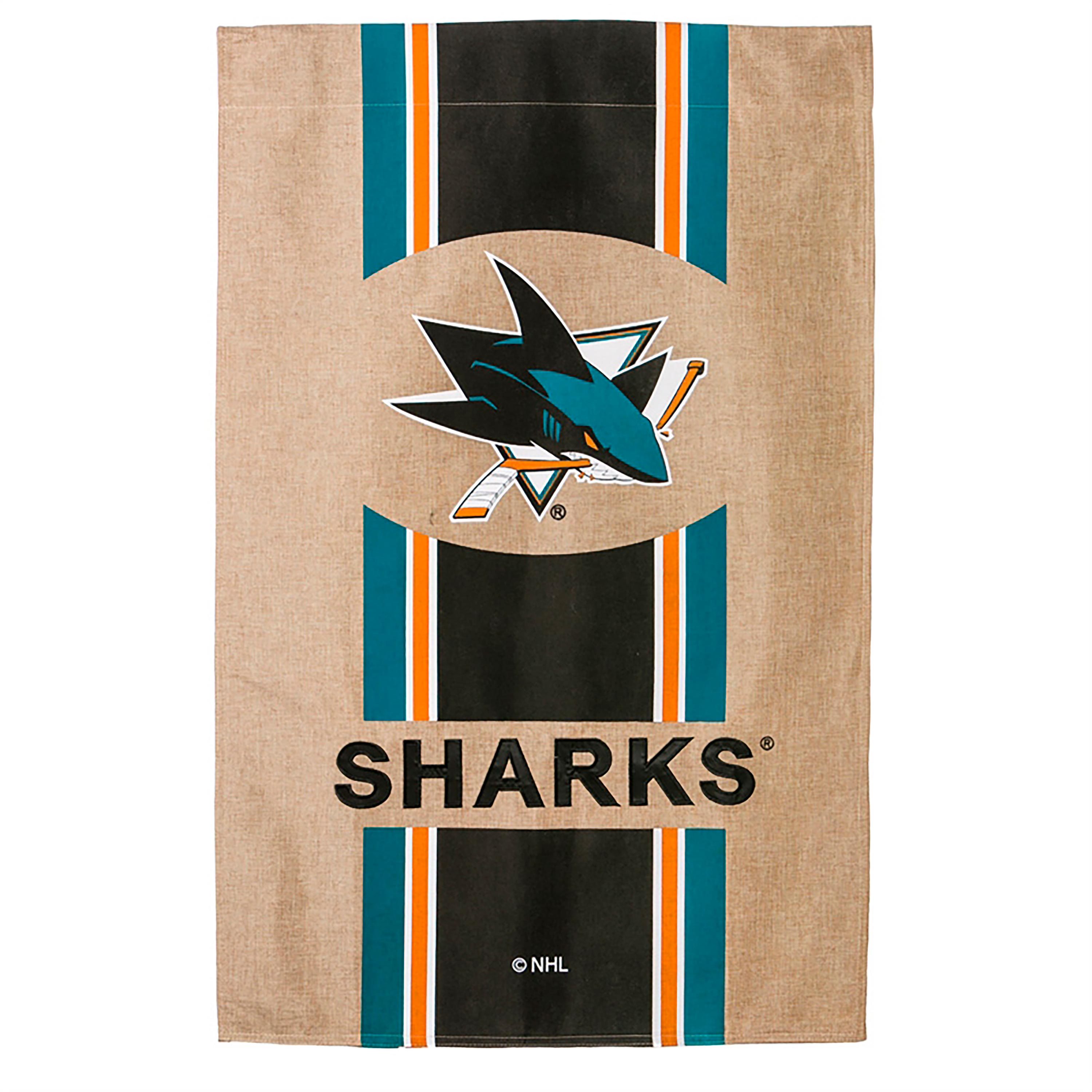 Flag, Burlap, Reg, San Jose Sharks