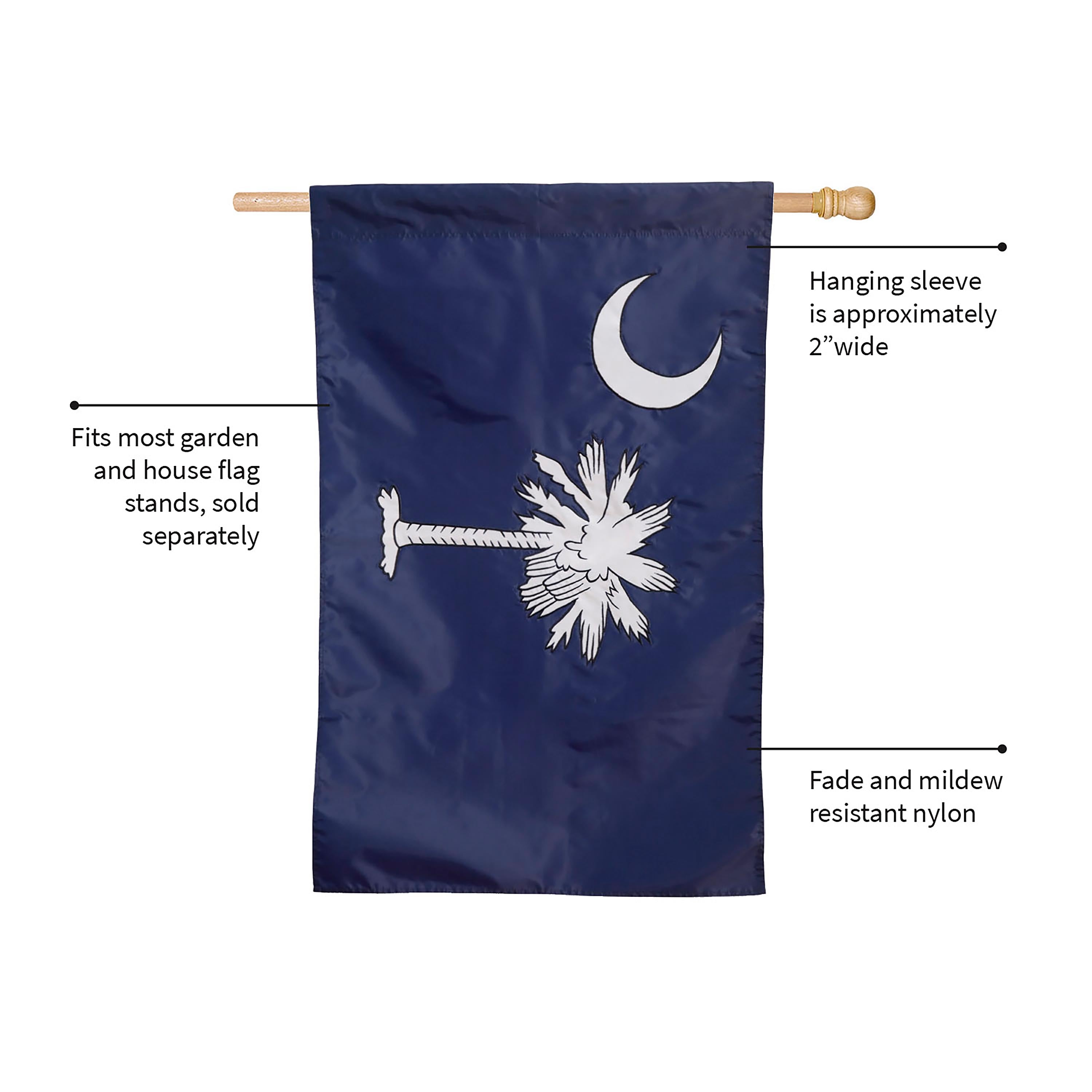 South Carolina House Applique Flag