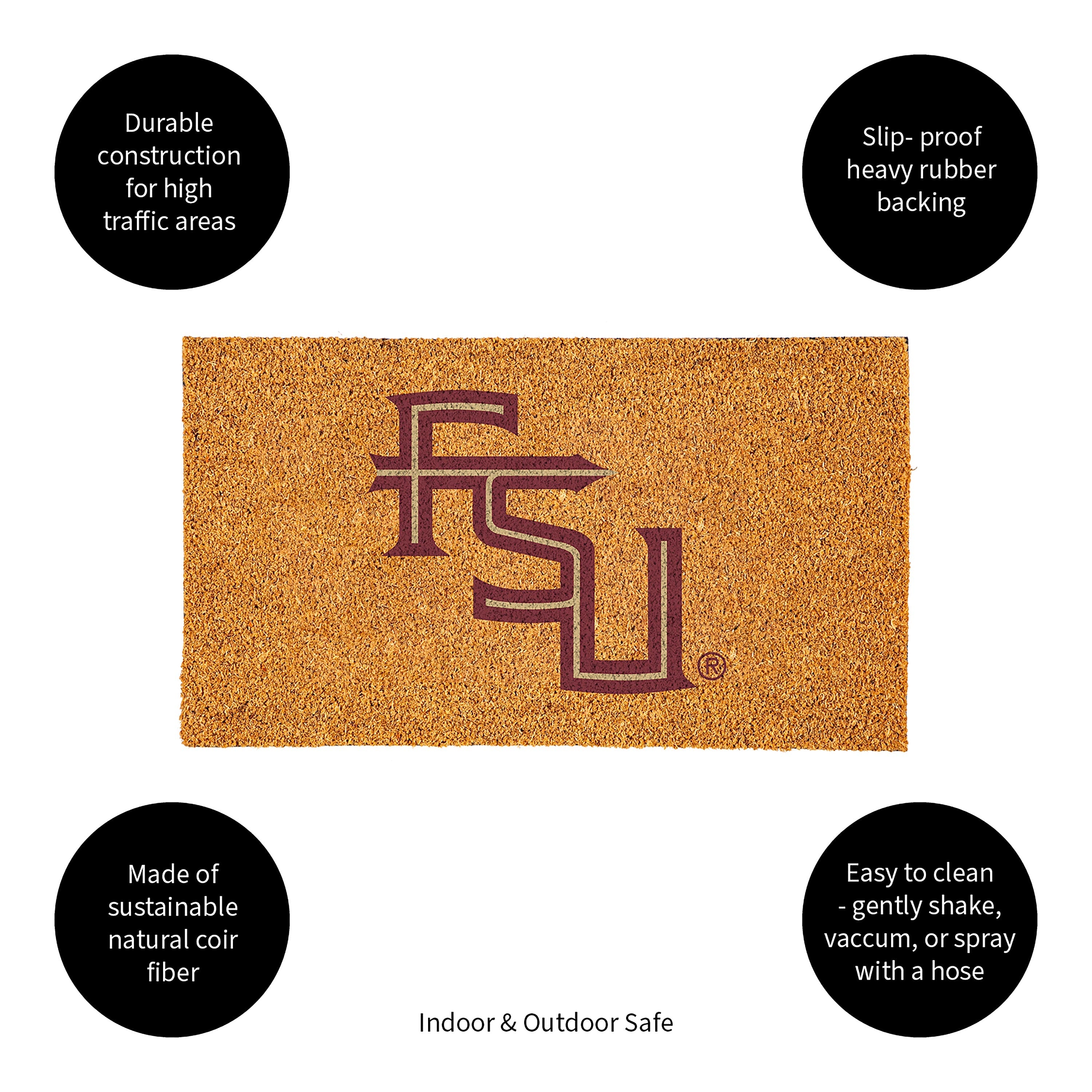 Coir Mat, 16"x28", Florida State University