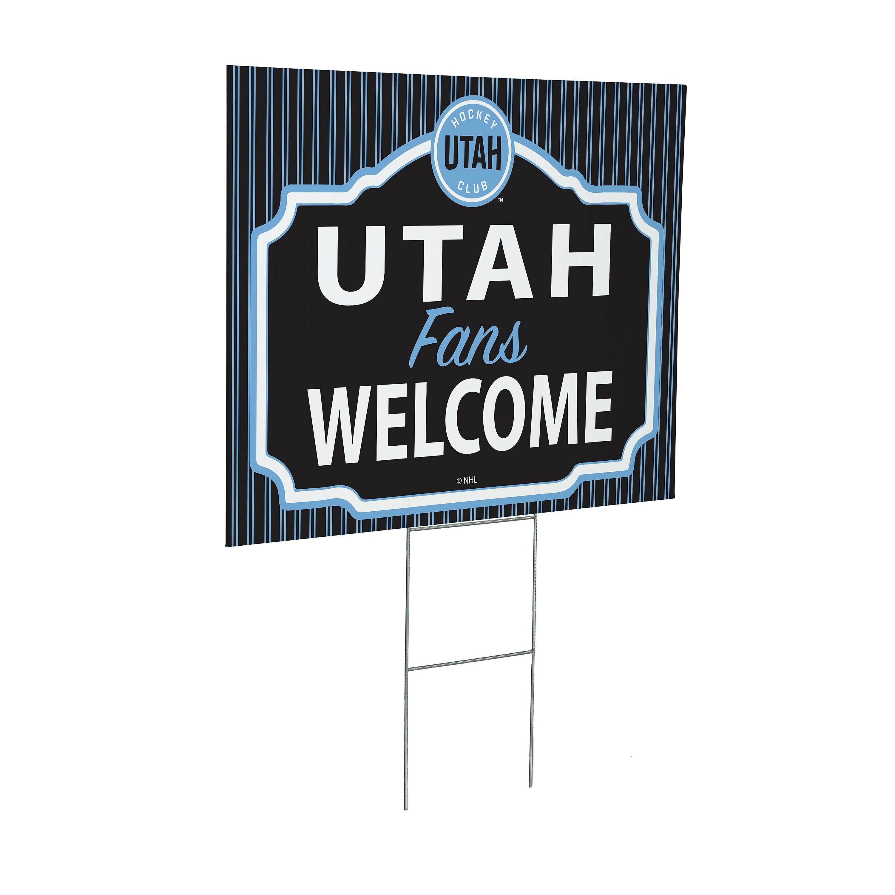 Utah Hockey Club Coroplast Yard Sign, "Fans Welcome"