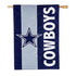 Double-Sided Embellished NFL Team Pride Applique House Flag, Dallas Cowboys