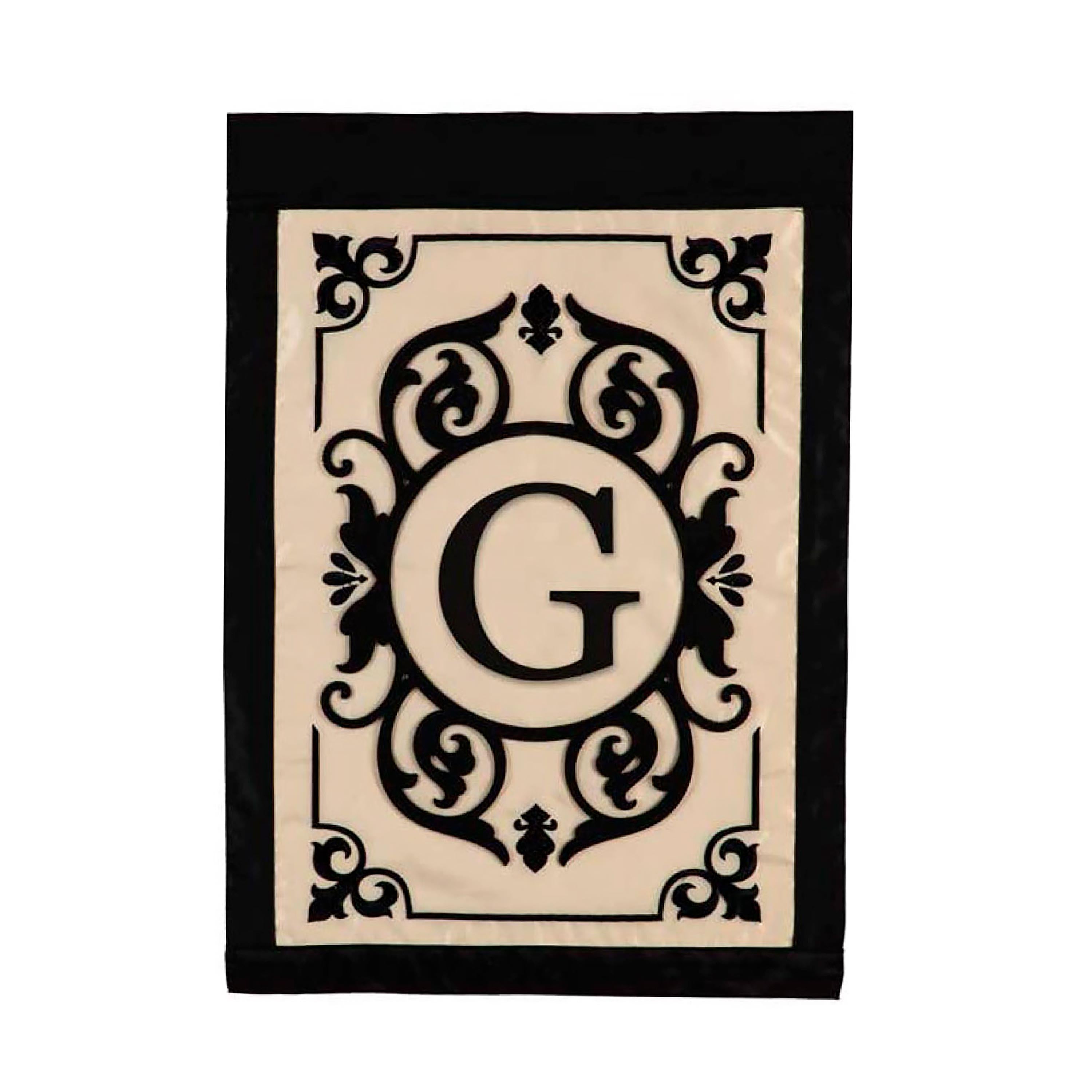 Cambridge Monogram Garden Applique Flag, Letter G