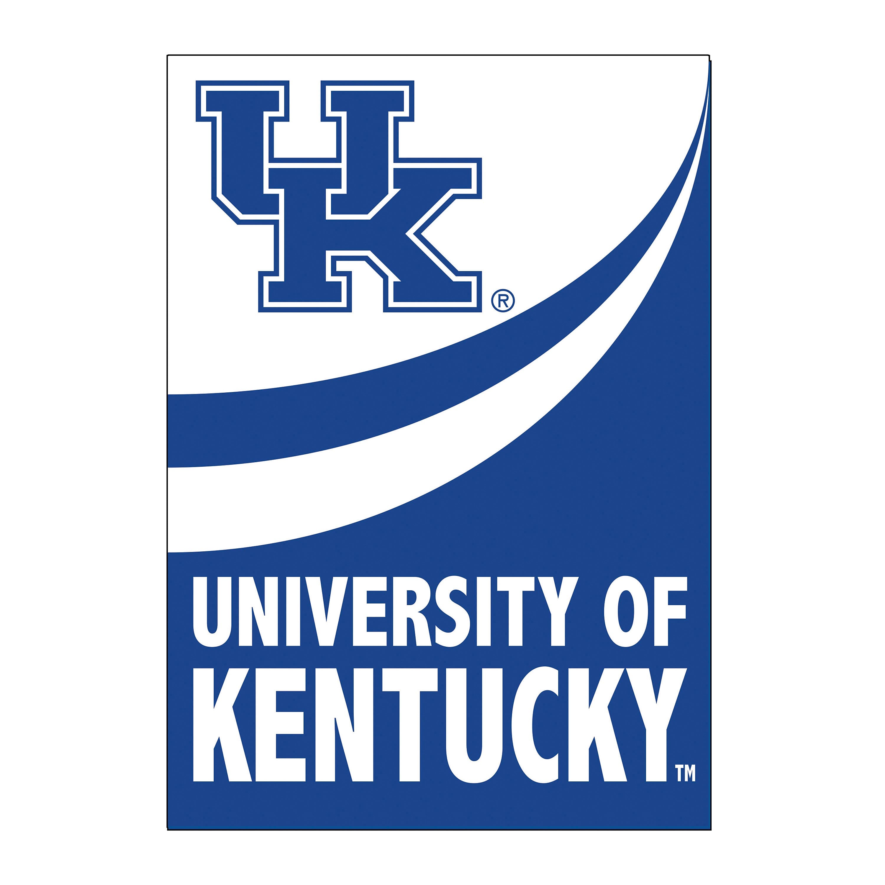 University of Kentucky Burlap Flag House Size