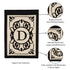 Cambridge Monogram Garden Applique Flag, Letter D