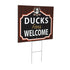Anaheim Ducks Coroplast Yard Sign, "Fans Welcome"