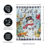 Let it Snow Snowman and Woodlands Suede Garden Flag