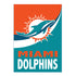 Miami Dolphins Burlap Flag House Size