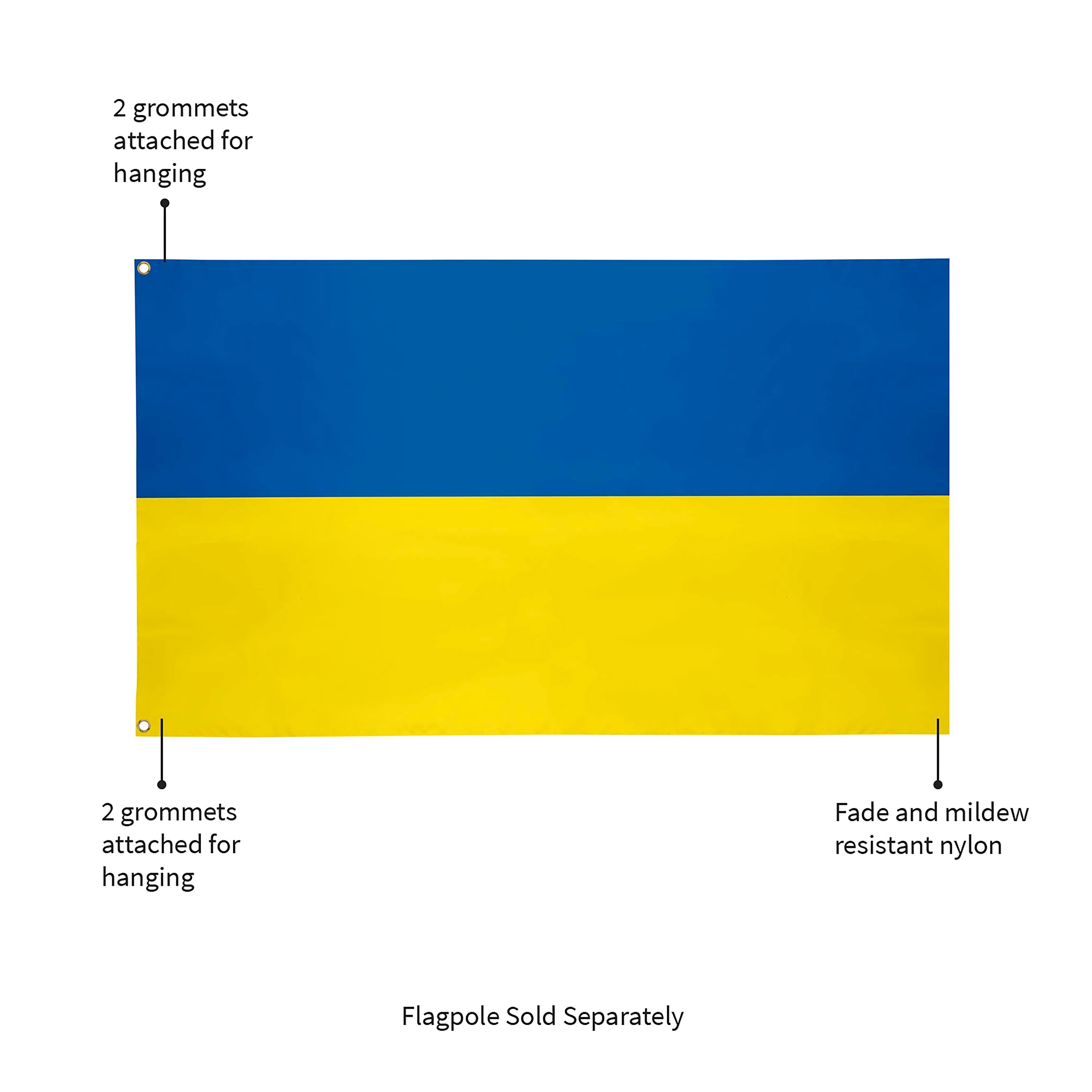 Ukraine Support, Linen Estate Flag