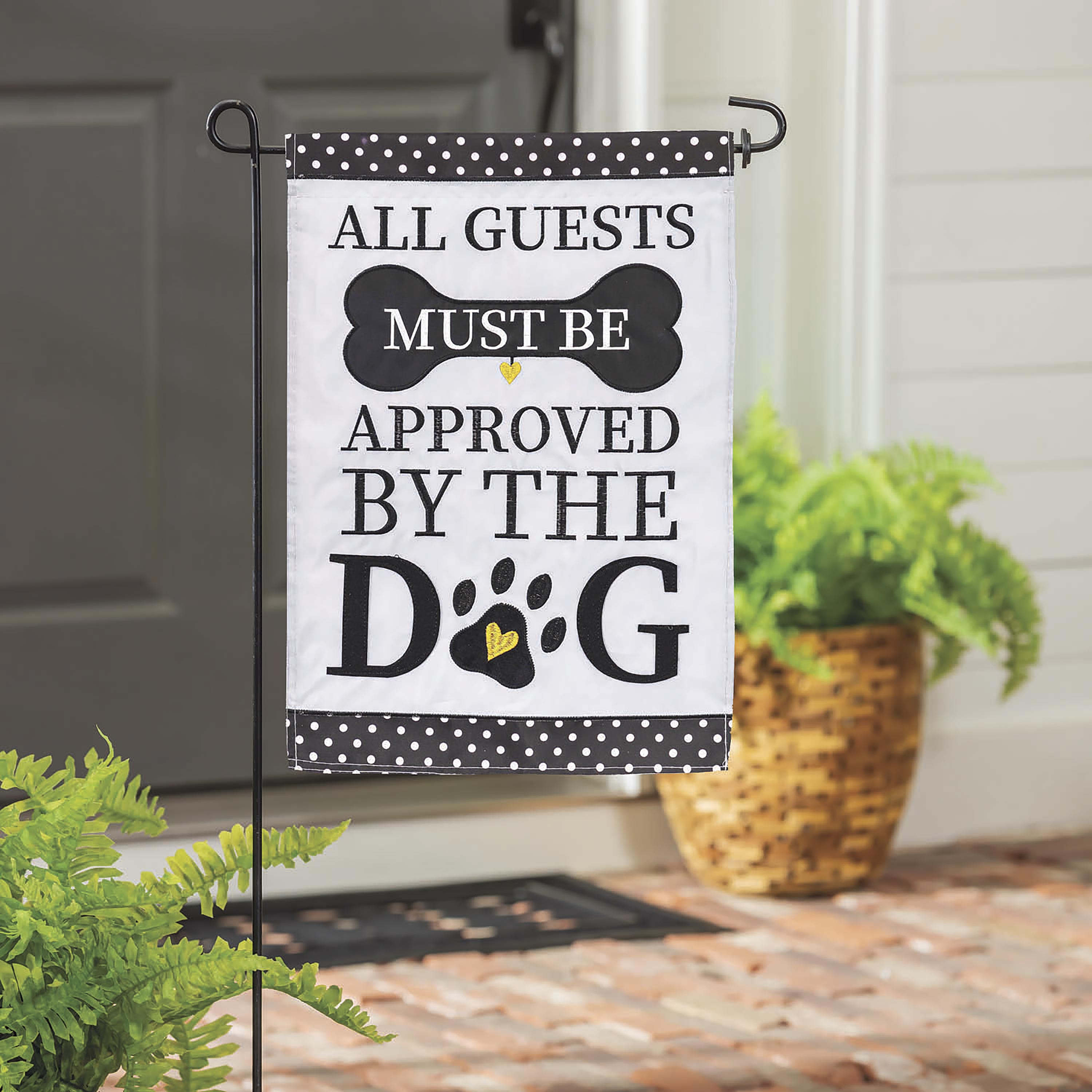 Approved by the Dog Garden Applique Flag